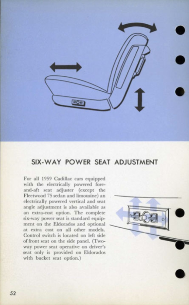 1959 Cadillac Salesmans Data Book Page 55